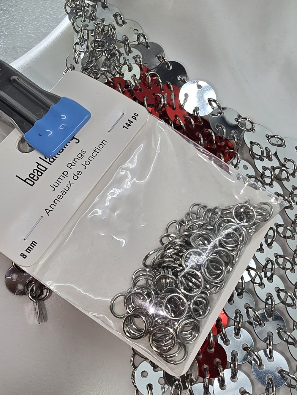 PACO RABANNE HEART Runway Sequin Midi Dress in Red and Silver - Picture 15 of 15